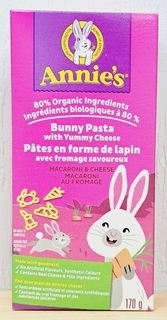 Bunny Pasta with Yummy Cheese (Annies)